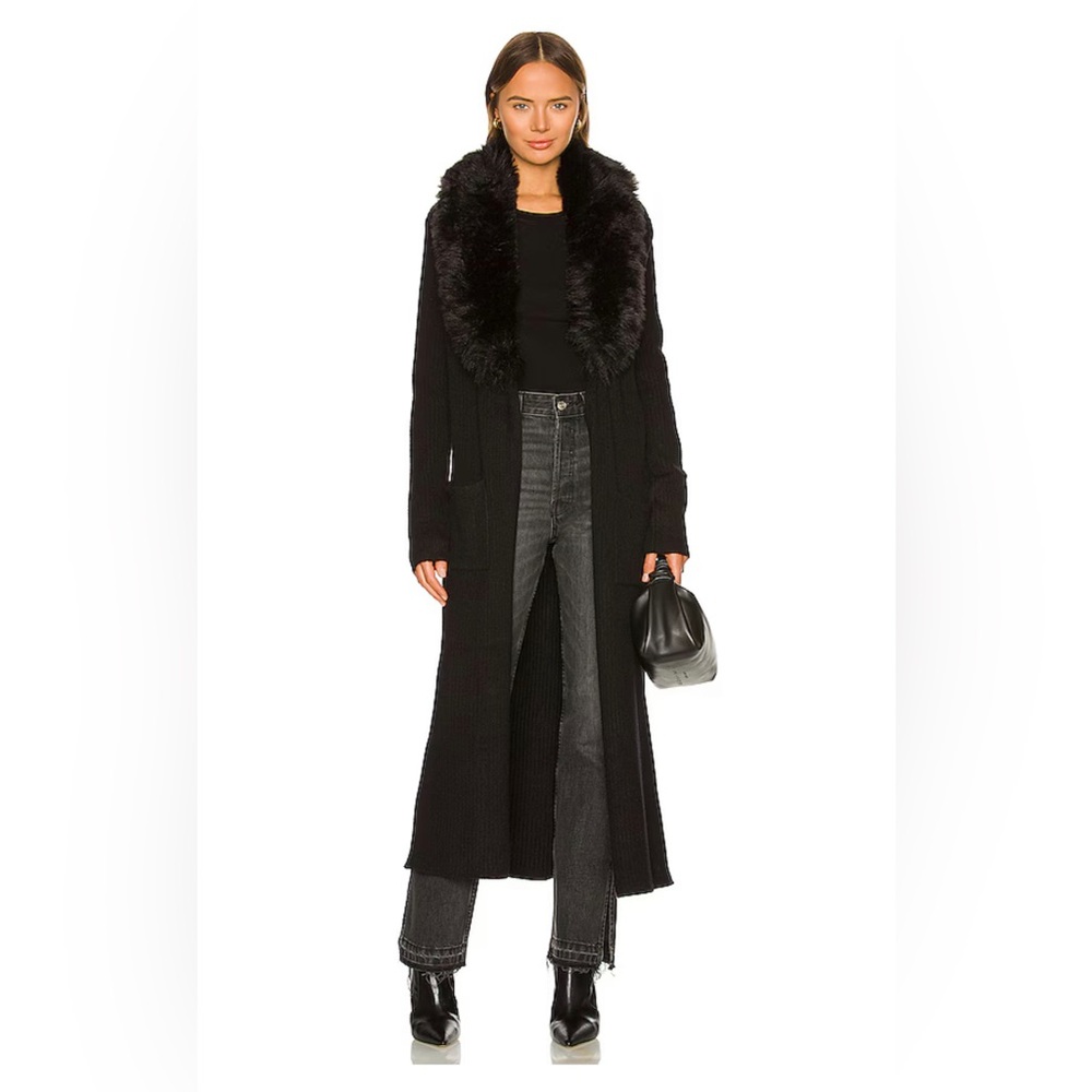 Show Me Your Mumu Lombardi Long Cardi in Black